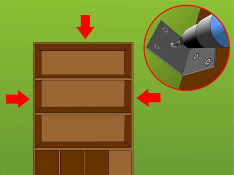 how to secure bookcase into wall